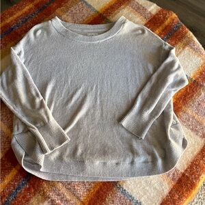 Lou & Grey Light Gray Crew Neck Sweater